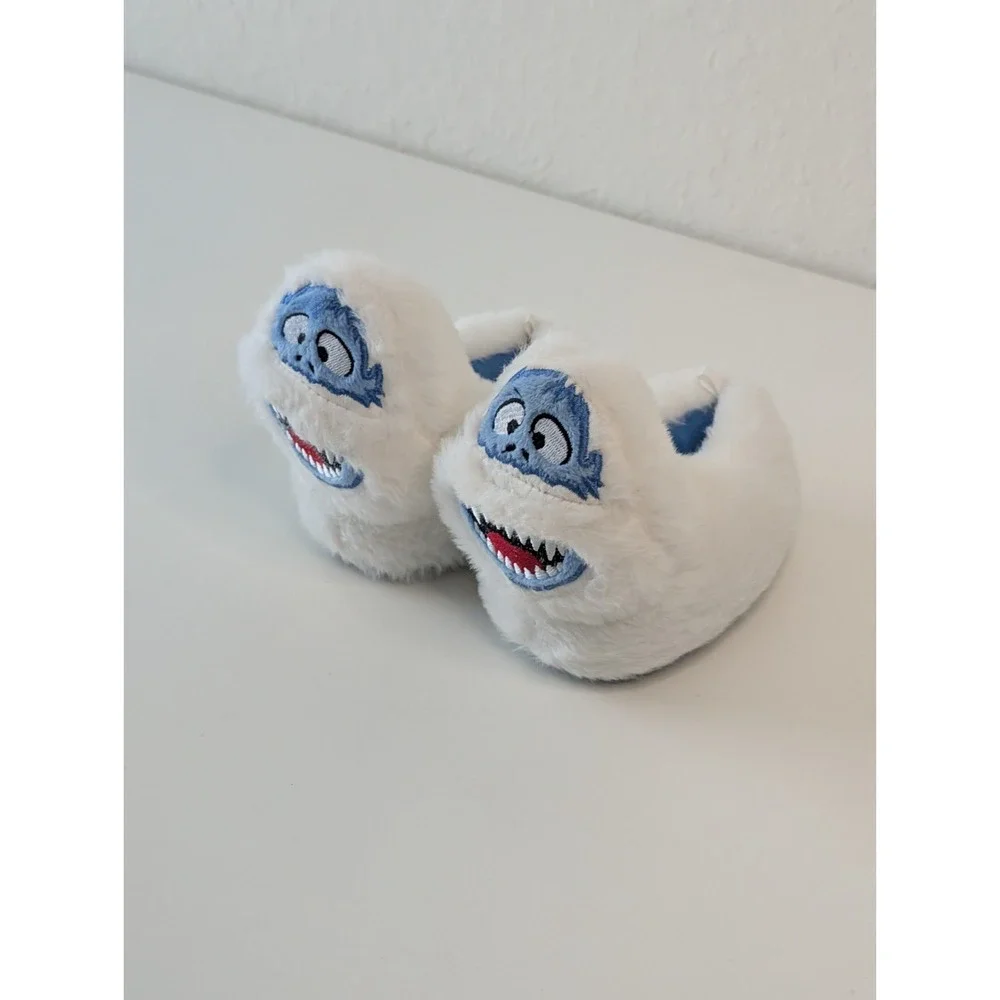 Abominable Snowman Youth Kids Slippers-White-Size 3 Rudolph Movie Christmas